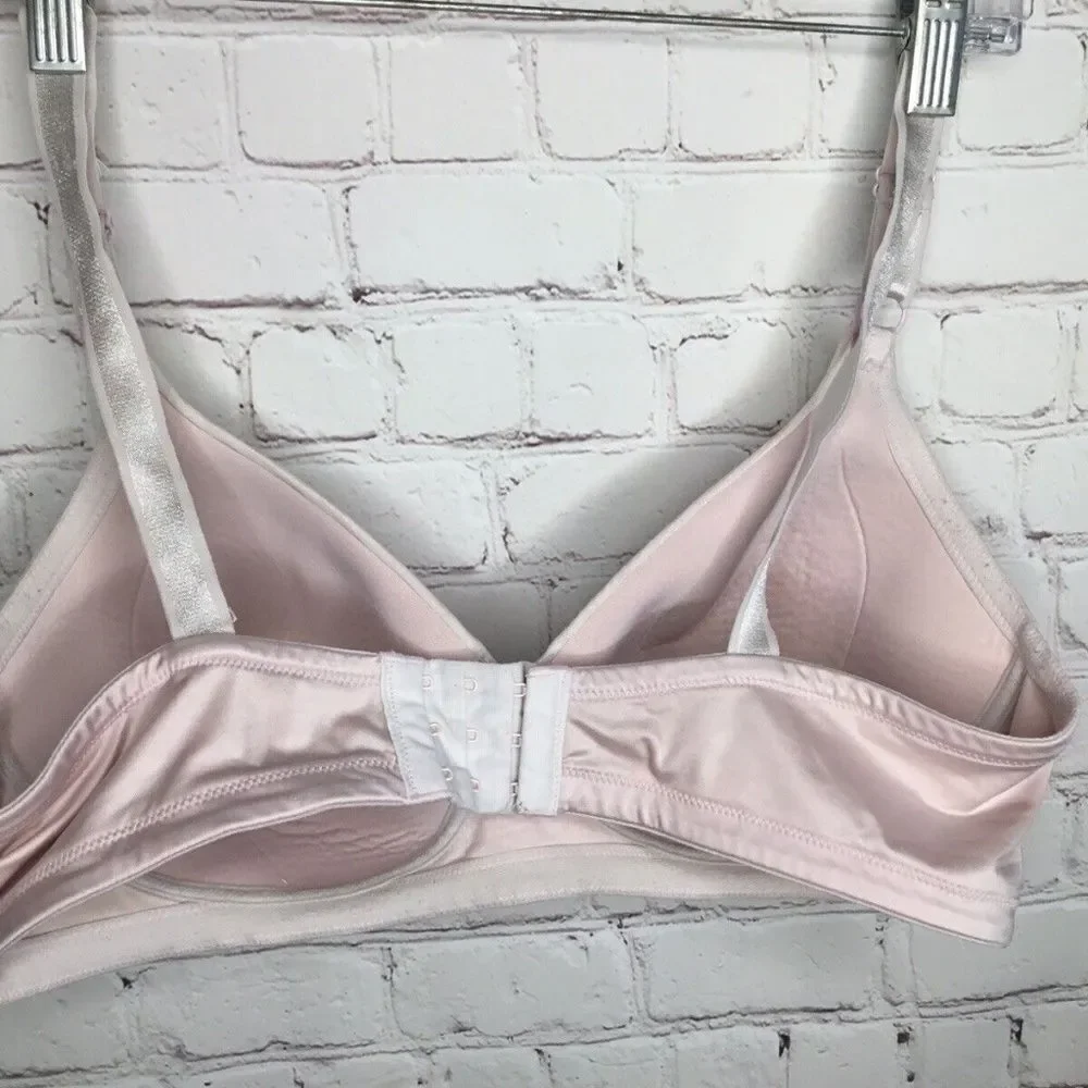Warner's Women's Pink/Cream Full Coverage‎ Wireless Bra Size 38D